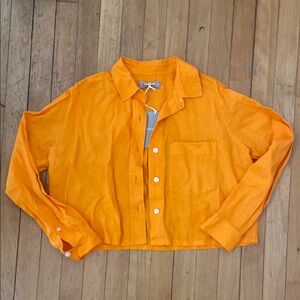 Orange linen shirt